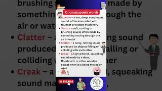 onomatopoeia words you must know it 02 English word #englishwithdip #english #onomatopoeia #shorts