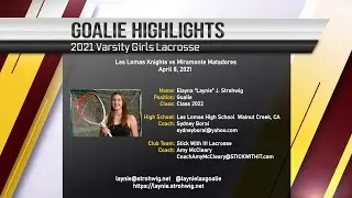 2021 04 08  LLHS vs Miramonte Goalie Highlights