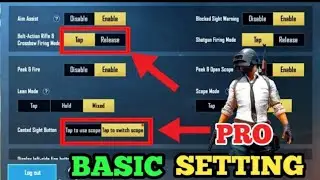 PUBG PRO BASIC SETTINGS AND CONTROLS (MAHILAN GAMING)