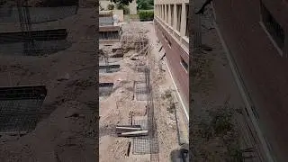 Strap footing foundation #construction #civil #engineering #multi #story #building #shorts #view