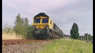 Class 66 f&auml;hrt Zement durch den Th&uuml;ringer Wald auf der Werrabahn duch Wernshausen-Th&uuml;ringen