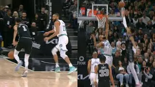 Victor Wembanyama insane shammgod move on Rudy Gobert for tough bucket 🤯