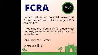 Foreign Donation is RESTRICTED for Political Party under FCRA, 2010. - OZG Lawyers