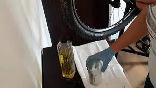 Fast cleaning bike chain with diesel