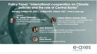 International cooperation on Climate policies and the role of Central Banks