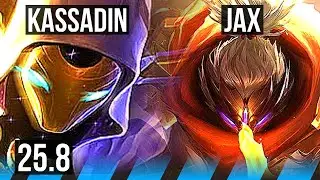 KASSADIN vs JAX (MID) | 71% winrate | KR Master | 25.8