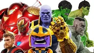 Thanos Gauntlet vs Avengers Battle! Go~! Spider man, Hulk, Iron Man, Captain America, Thor