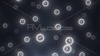 Fly Through Fast Ticking Clocks Run Out of Time Deadline Concept - IncrediVFX - AVloops