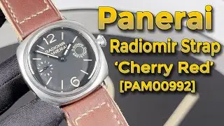 Panerai Radiomir Strap &ndash; 'Cherry Cherry Red' Handmade 27/22mm Taper PAM00992 | Marcello Straps