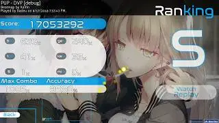 osu! | badeu 🇷🇴 | PUP - DVP [debug] 95.86% FC #1 NON-TD | 390pp if ranked