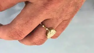 Pear Moissanite Ring, Pear Cut Engagement Ring, Floating Bubble Diamond Wedding Band