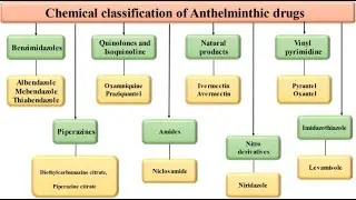 Anthelmintic drugs And Agents against ectoparasites; infections caused by parasitic worms helminths