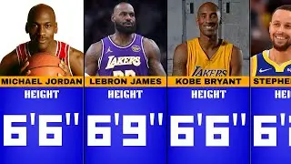 Height of the Most Famous NBA Players | Top 50 NBA Stars Compared 🏀