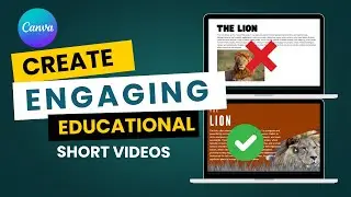 How to Create Engaging Educational Short Videos Students Will Love Using Canva 2025 #canvatutorial