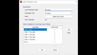 ETABS: Define Envelope