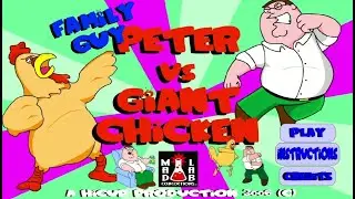 Family Guy: Peter VS Giant Chicken Flash Gameplay No Commentary - Both Endings
