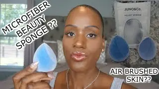 JUNO & CO $6 MICROFIBER VELVET BEAUTY SPONGE!! MOVE OVER BEAUTY BLENDER?!?!