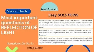 9th Science | Chapter 11 | Reflection of Light | Maharashtra Board SSC numericals 5a 5b 5c.