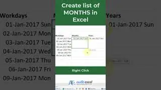 Excel autofill dates by month #exceldates