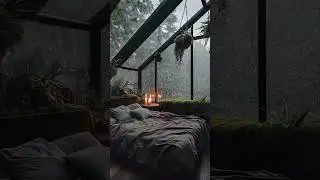 Nature&rsquo;s quiet whisper: 🌧️ Cozy Glass Bedroom in the Rain | Thunderstorm Ambience & Rain Sounds for