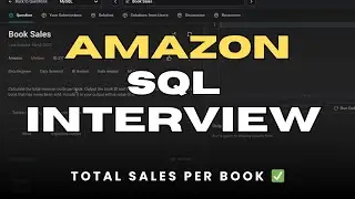 Amazon SQL Interview: Calculate Total Sales Per Book | SQL JOIN & SUM() Tutorial