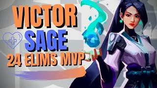 NV VICTOR PLAYS SAGE FOR THE WIN ON  BIND | 24 ELIMS MVP - VALORANT