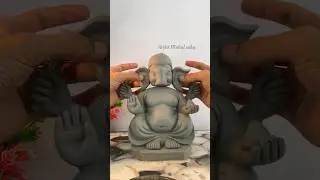 Eco-friendly Ganesha Idol making at home #youtubeshorts #shorts #ganesh #clayart