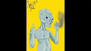Extraterrestrial sketches - Grey Alien Fast Draw