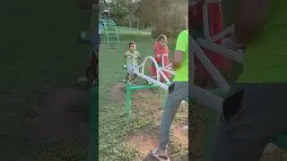 Shaanvi Playing See-Saw With Google Mamu |