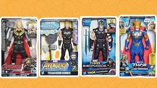 THOR MARVEL MOVIES HASBRO/ AGE OF ULTRON/ RAGNAROK/ INFINITY WAR/ LOVE & THUNDER. UNBOXING & REVIEW
