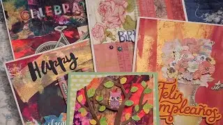 Handmade cards made with Masterboards and Painty papers 🎉🎂🎨
