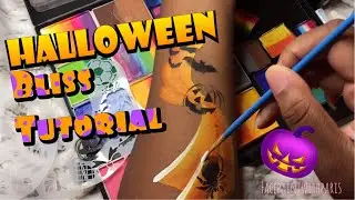 Halloween Bliss Face Paint Tutorial | Pumpkins, Bats & Spiders