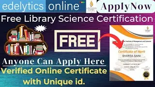 Free Library Science Course Online with Certificate | Library Science | Free Course Certificate