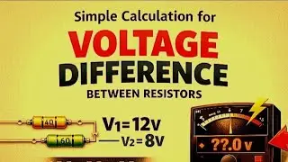 Voltage Difference Between Resistors ⚡ Simple Calculation in 30 Seconds!