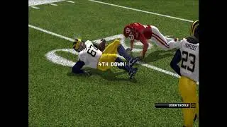 IU vs UM - Indiana vs Michigan - Madden 08 PC College Football 15 Mod - test vid from old PC