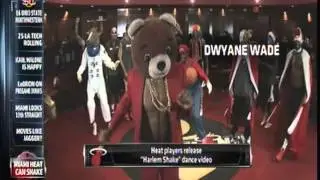 March 01, 2013 - ESPN  - Miami Heat Have Fun with Pregame Dunks and Harlem Shake Videos