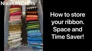 How to store ribbon | SPACE SAVER! | Craft room organization tip