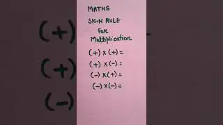 maths sign rules #maths #mathstricks