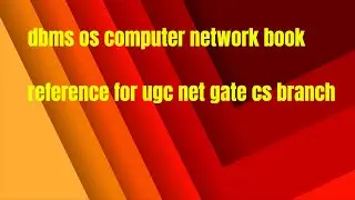 dbms os computer networkbook