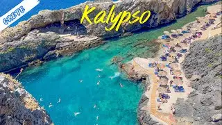 Kalypso Beach Rethymno Crete Greece 4K Drone