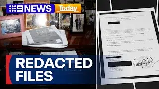 The U.S. Department of Justice removes several items from the Epstein files | 9 News Australia