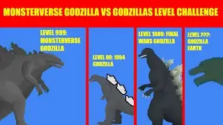Godzilla (Monsterverse) VS All Godzillas Level Challenge (Full Series)