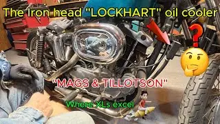 Harley XLCH/XLH Iron head Sportster Lockhart oil cooler verse your stock oil pump #motorcycle #biker