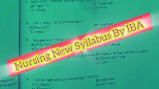 Nursing Test 2025 new syllabus by IBA #BSN #NursingNewSyllabusbyIBA
