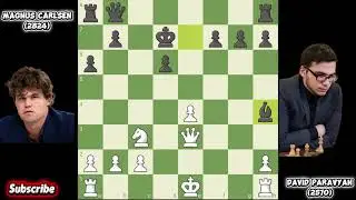 Magnus Carlsen-2824 vs David Paravyan-2570🤯🤯(BRILLIANT) checkmate #chess #fypp #brilliant #checkmate