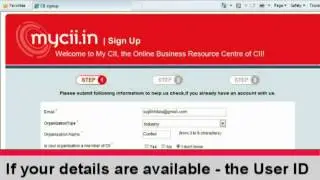 Tutorial Video - Sign Up in My CII