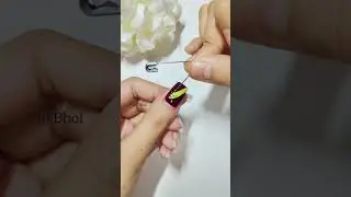 ✨🧷 Easy Nail Art with Safety Pin At Home 💅🏡 #nailart #piubhol #shorts