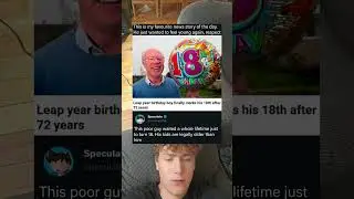 Юноша, родившийся в високосный год, наконец-то отпраздновал свой восемнадцатый юбилей после семид...