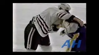 NHL Oct. 26, 1993 Steve Smith,CHI v Brendan Shanahan,STL Chicago Blackhawks St. Louis Blues
