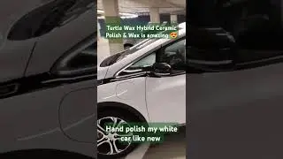 What do you think of the result? Hand polished my white #car with #turtlewax Ceramic Polish & Wax.